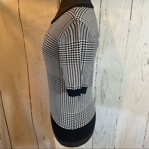 Premise black and white houndstooth knit top - Picture 3 of 5